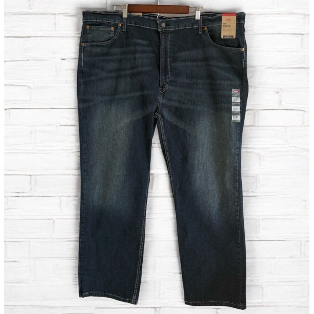 Levis 559 Men’s Relaxed Fit Straight Jeans 50 X 32 Dark Wash Denim Big & Tall